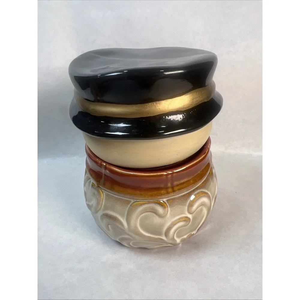 VTG Christmas Snowman‎ Cookie Candy Jar 5.8